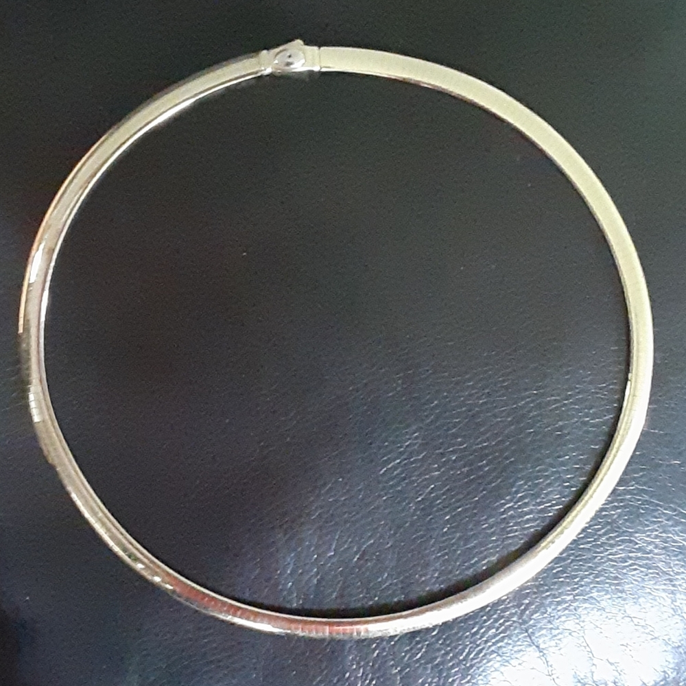 Omega Necklace Two Tone 14kt